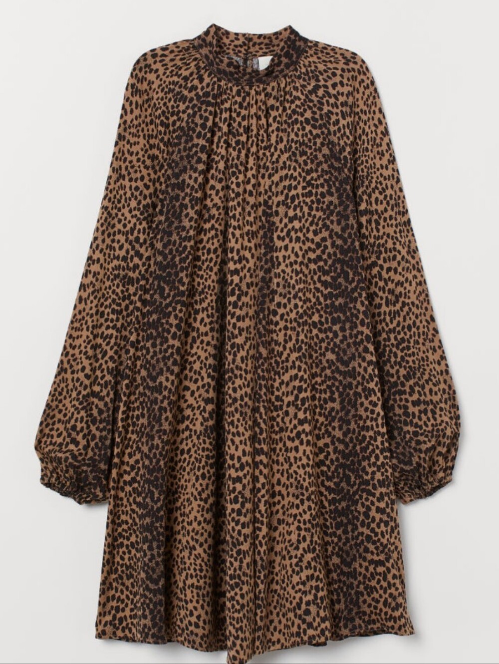 H&M Brown Leopard Sheer Long-Sleeve Tunic